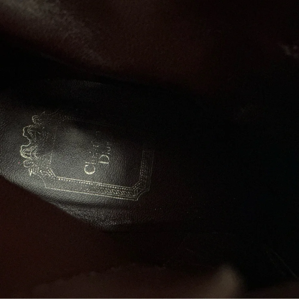 Christian Dior suede ankle boots brown graphic cannage pattern zip closure 40.5 - Picture 8 of 12